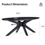 Solid Wood Coffee Table with Natural Finish for Living Room - Image 3