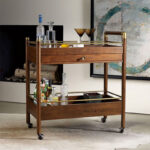 Solid Wood Rolling Bar Cart - Image 7