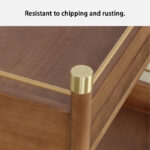 Solid Wood Rolling Bar Cart - Image 5