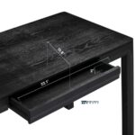 Modern Solid Wood Study Table / Writing Desk – Black Finish Home & Office Desk - Image 5