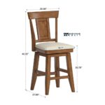 Swivel Upholstered Bar Stool for Kitchen Counter & Home Bar - Image 2