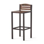 Solid Sheesham Wood Bar and Counter Stool Set of 2 - Image 4