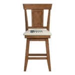 Swivel Upholstered Bar Stool for Kitchen Counter & Home Bar - Image 3