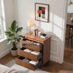 3-Drawer Chest with Waveform Fluted Front Panel for Bedroom - Image 5