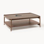 Solid Wood Coffee Table in Dark Oak Finish - Image 3