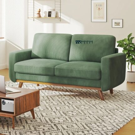 Comfort Sofa with Solid Wood Frame and Pocket Spring Cushion Support