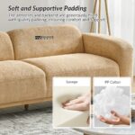 Modern Bouclé Fabric Sofa with Solid Wood Base - Image 3