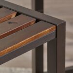 Solid Sheesham Wood Bar and Counter Stool Set of 2 - Image 2