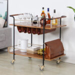 Wood Bar Cart with Standard Layout - Image 5