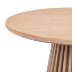 Solid Wood Round Dining Table with Blonde Finish - Image 3