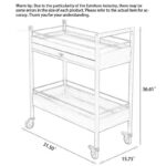 Classic Brown Solid Wood Standard Bar Cart - Image 3