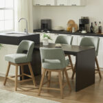 Swivel Bar Stools with Durable Solid Wood Frame for Counters & Kitchen Islands (Set of 2) - Image 6