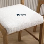 Fabric-Cushioned Bar Stools with Durable Solid Wood Base - Image 4