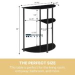 Black Glass Console Table with Multi-Level Shelves for Modern Homes - Image 4