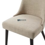 Solid Wood Upholstered Side Chairs for Dining with Comfortable Cushion Seating – Set of Two - Image 4