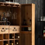 Tall Wine and Coffee Bar Cabinet with Built-In Wine Bottle and Glass Storage - Image 5