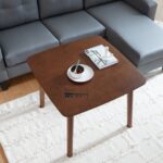 Solid Wood Square Coffee Table with Natural Finish for Living Room - Image 4