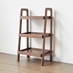 Walnut Wood Ladder Bookshelf for Modern Indian Living Spaces - Image 6