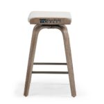 Swivel Fabric Bar Stools Set - Image 5