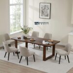 Solid Wood Upholstered Side Chairs for Dining with Comfortable Cushion Seating – Set of Two - Image 5