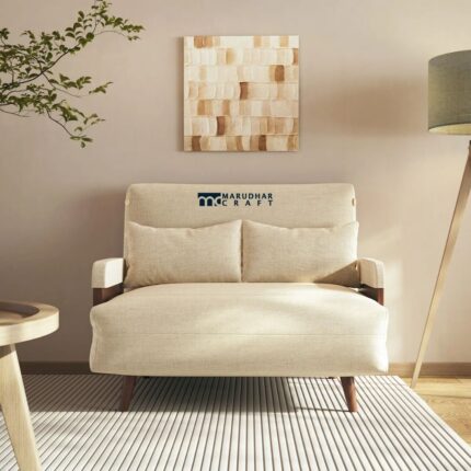 Cotton Linen Reading Sofa Chair for Living Room & Bedroom