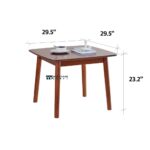 Solid Wood Square Coffee Table with Natural Finish for Living Room - Image 3