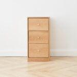 Three-Drawer Solid Oak Bedside Table for Organised Modern Bedrooms - Image 7