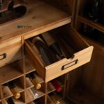 Tall Wine and Coffee Bar Cabinet with Built-In Wine Bottle and Glass Storage - Image 3