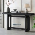 Extra Long Console Table with Wooden Top for Modern Entryway Spaces