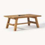 Solid Teak Wood Coffee Table for Living Room with Classic Indian Finish - Image 3