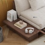 Nordic Ease Low-Profile Wooden Sofa with Fabric Upholstery - Image 4