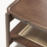 Wooden Coffee Table Dark Oak Beige - Image 5