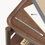 Wooden Coffee Table Dark Oak Beige - Image 2