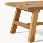 Solid Teak Wood Coffee Table for Living Room with Classic Indian Finish - Image 2