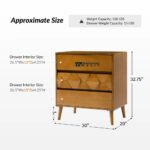 -Century Modern 3 Drawer Dresser with Built-In Charging Station and Solid Wood Legs - Image 5