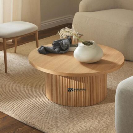 Solid Wood Round Centre Table for Living Room