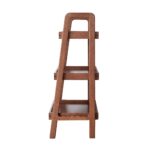 Walnut Wood Ladder Bookshelf for Modern Indian Living Spaces - Image 7