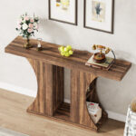 Farmhouse Wooden Console and Sofa Table for Entryway, Living Room and Hallway - Image 5