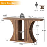 Farmhouse Wooden Console and Sofa Table for Entryway, Living Room and Hallway - Image 3