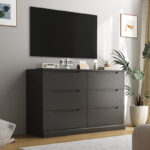 Spacious 6-Drawer Dresser with Solid Wood Legs – Premium Bedroom Storage Chest - Image 4