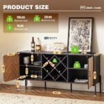 Rattan Liquor Cabinet with Wine Racks for Home Bar - Image 3