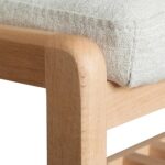 Two-Tier Solid Wood Shoe Bench with Comfortable Memory Foam Seating - Image 2