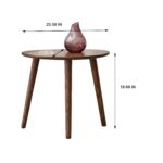 Walnut Wood Oval Coffee Table for Modern and Traditional Indian Interiors - Image 3
