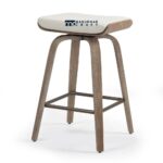 Swivel Fabric Bar Stools Set - Image 2