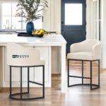 Solid Sheesham Wood Bar Stool for Kitchen Counter