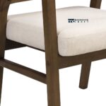 Wooden Dining Chairs with Natural Cane Back and Soft Cushioned Seating – Set of Two - Image 5