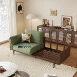 Solid Ash Wood Upholstered Sofa with Strong Wooden Frame - Image 2