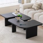 Mid Century Modern Square Wooden Coffee Table