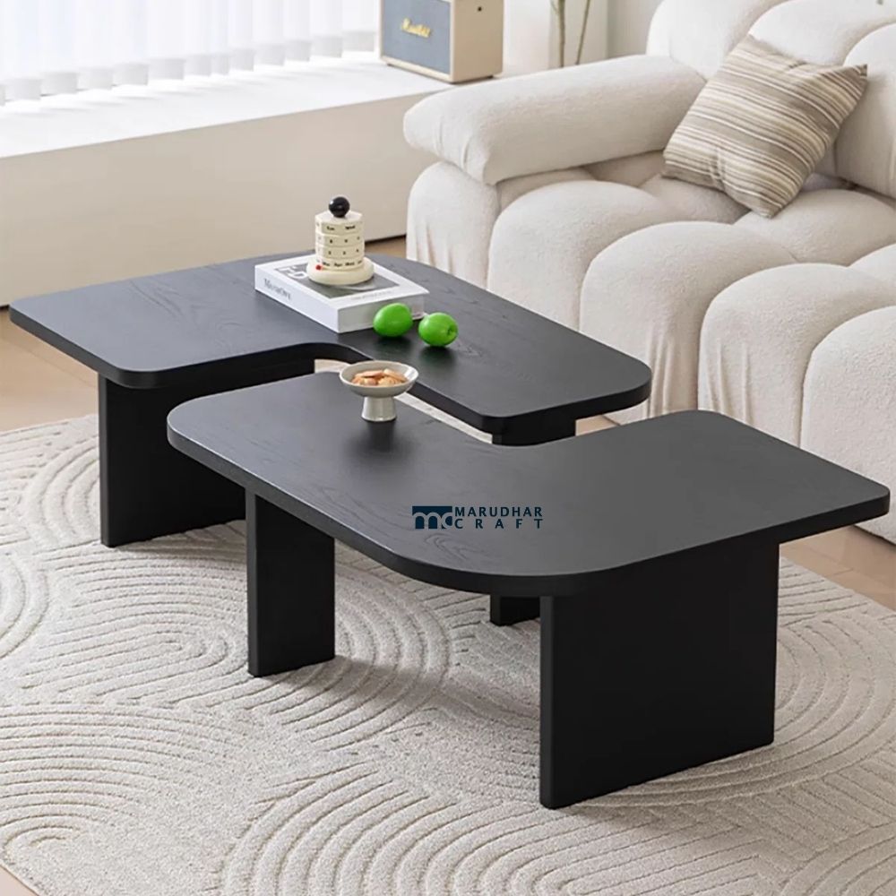 5 Mid Century Modern Square Wooden Coffee Table - Image 1