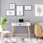 Solid Wood Study Table with Drawer – White Finish Home & Office Desk - Image 4